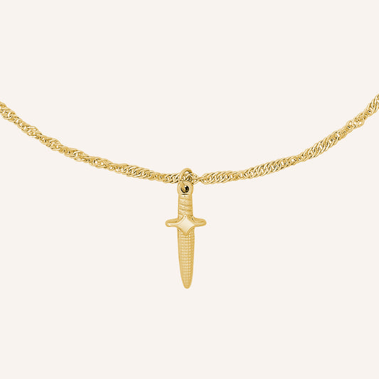 Magda Mini Sword Necklace - Gold