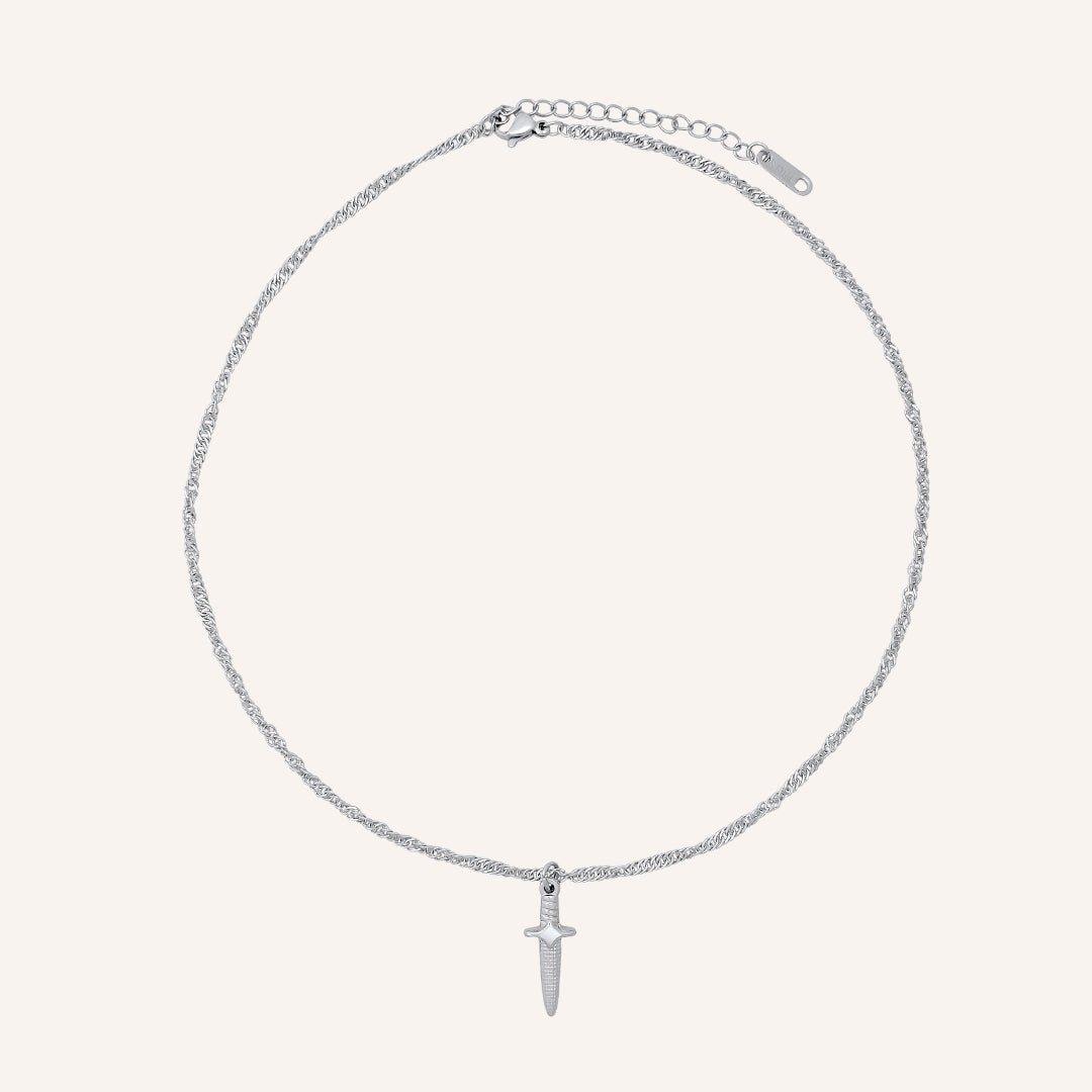 Magda Mini Sword Necklace - Silver