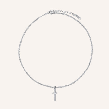 Magda Mini Sword Necklace - Silver