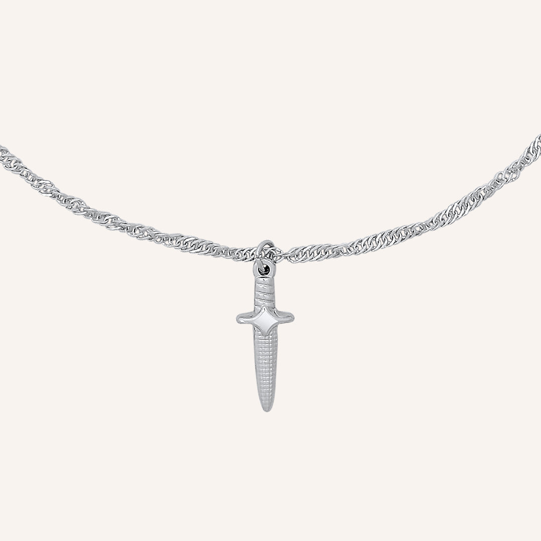 Magda Mini Sword Necklace - Silver
