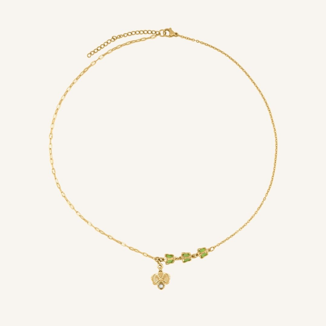 Majulah Orchid Necklace (Gold)