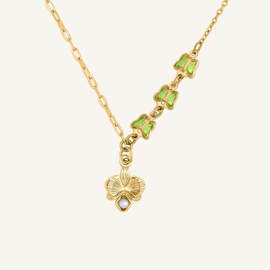 Majulah Orchid Necklace (Gold)