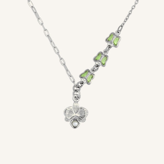 Majulah Orchid Necklace (Silver)