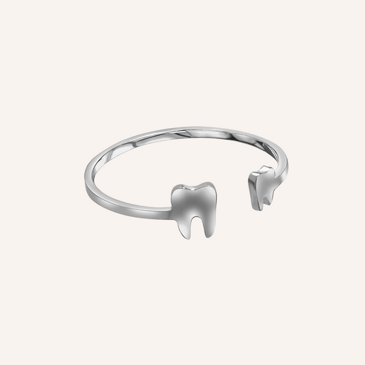 Marlin Tooth Open Ring - Silver