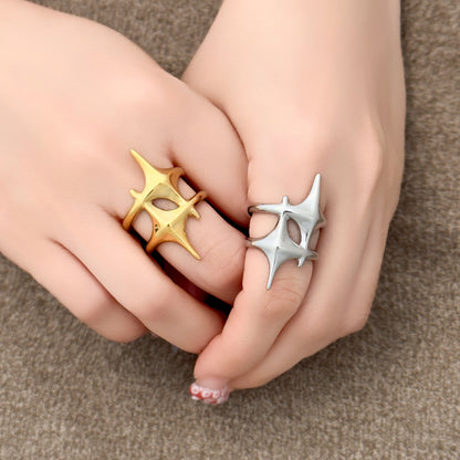 Matthias Double Star Ring - Silver