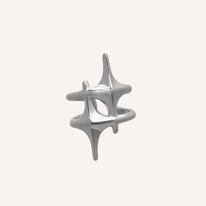 Matthias Double Star Ring - Silver