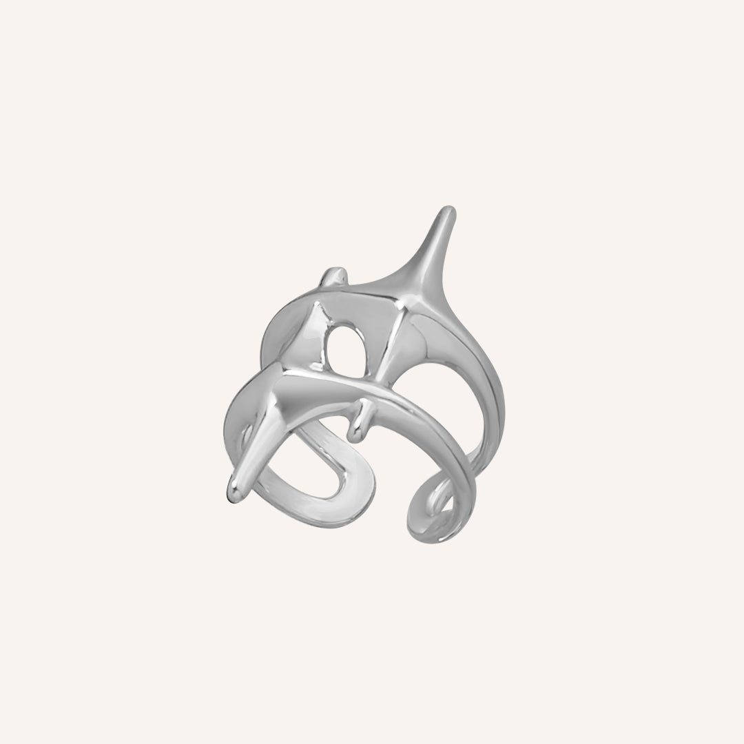 Matthias Double Star Ring - Silver