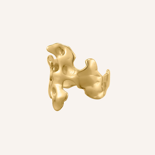 Maximilian Lava Textured Ring - Gold