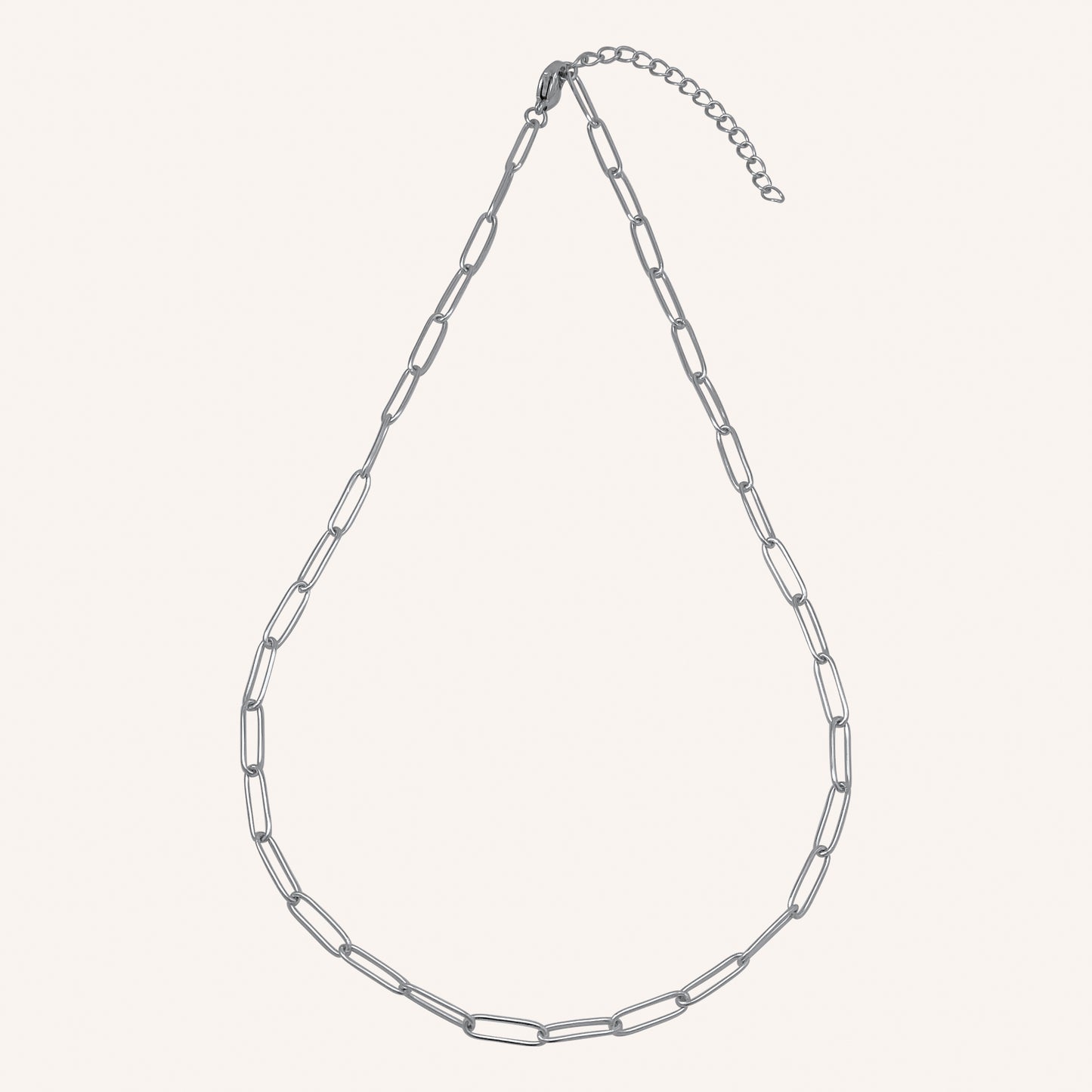 Mea Chain Link Choker Necklace - Silver