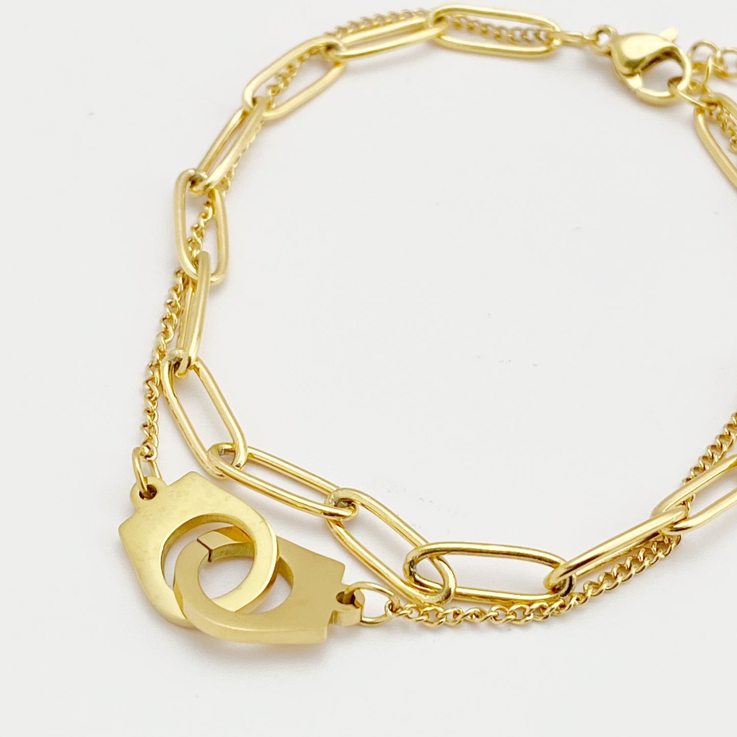 Merge Handcuff Bracelet - Gold
