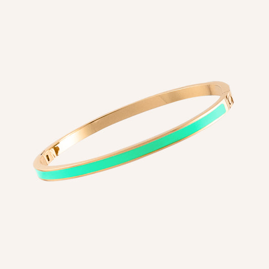 Mika Paint Bangle - Green 4mm