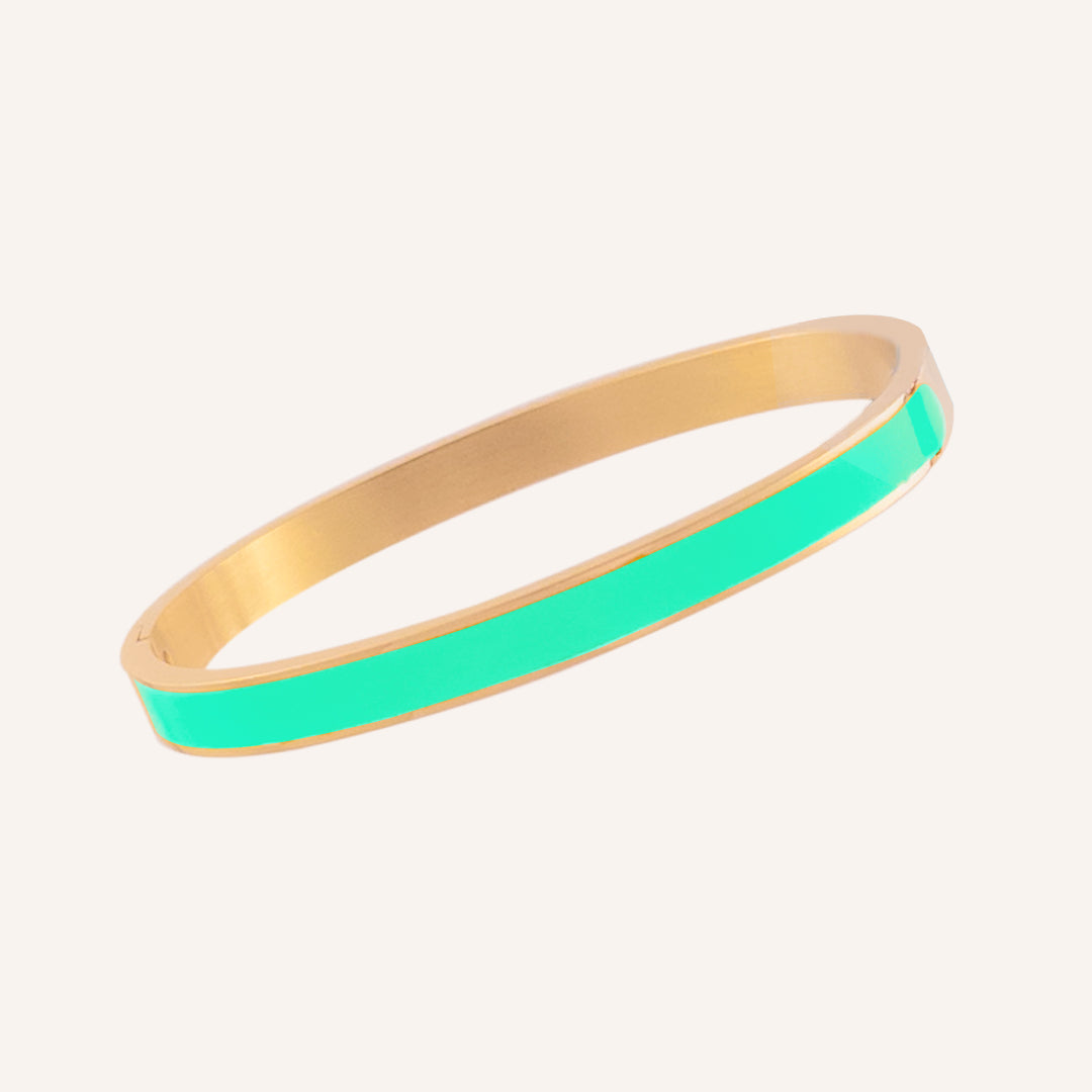 Mika Paint Bangle - Green 6mm