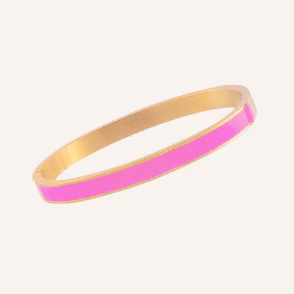 Mika Paint Bangle - Pink 6mm