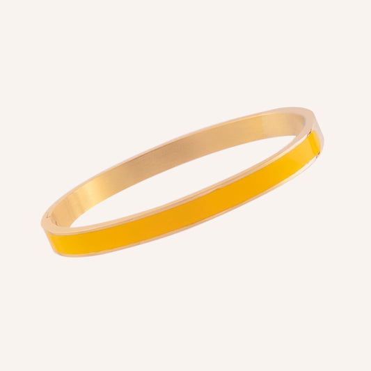 Mika Paint Bangle - Yellow 6mm