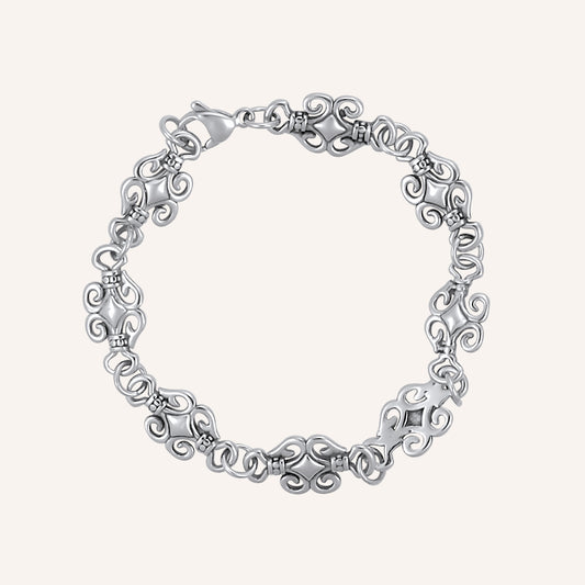 Mikio Chrome Vintage Bead Bracelet