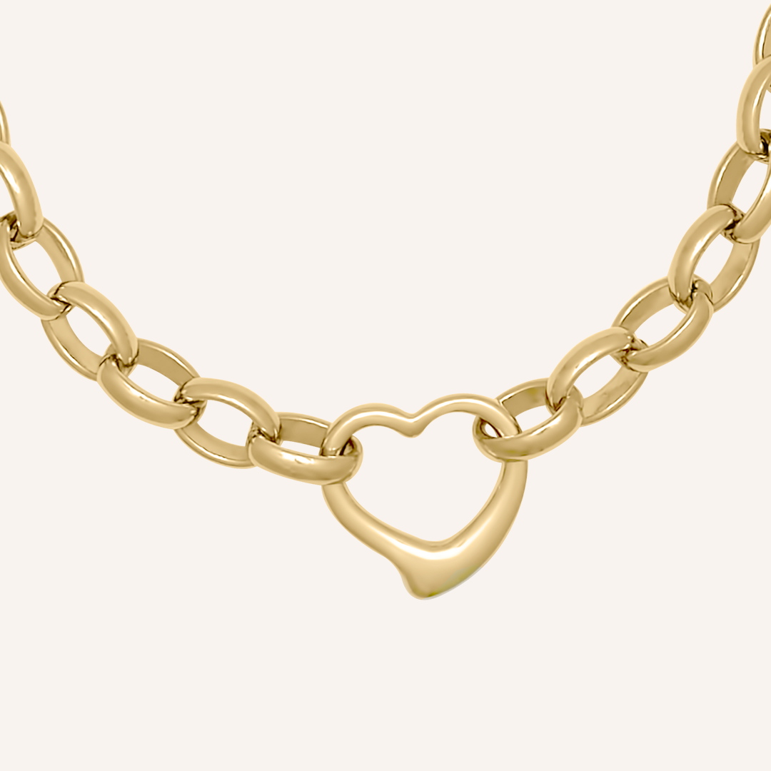Milan Love Chain Link Bracelet - Gold