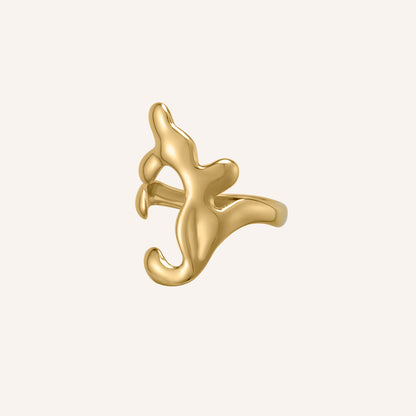 Mira Lava Open Ring - Gold