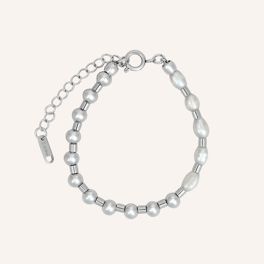 Mireya Pearl and Bead Layered Hybrid Bracelet