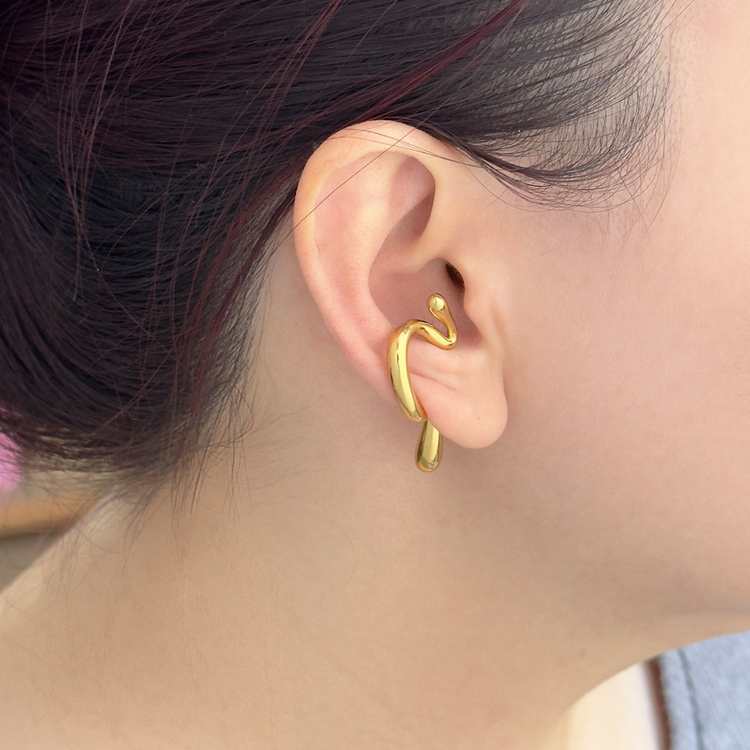Mirren Lava Ear Cuff - Gold