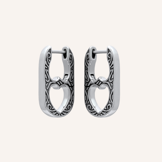 Nadya Cap Love Hoop Earrings