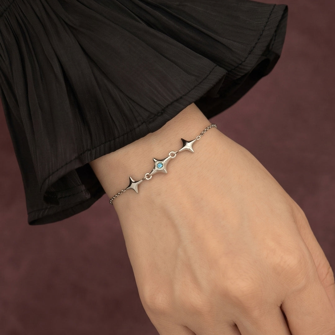 Nebula Blue Star Bracelet (Silver)