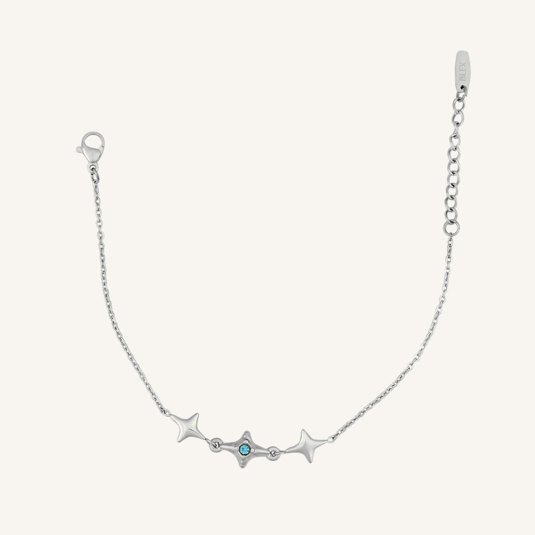 Nebula Blue Star Bracelet (Silver)
