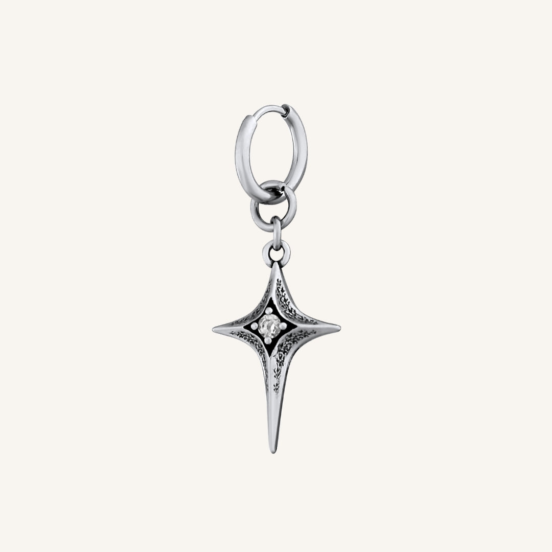 Nightshade Star Hoop Earring (Single)
