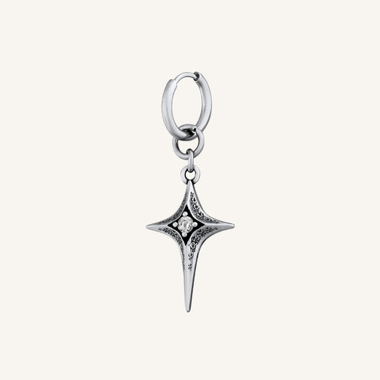 Nightshade Star Hoop Earring (Single)