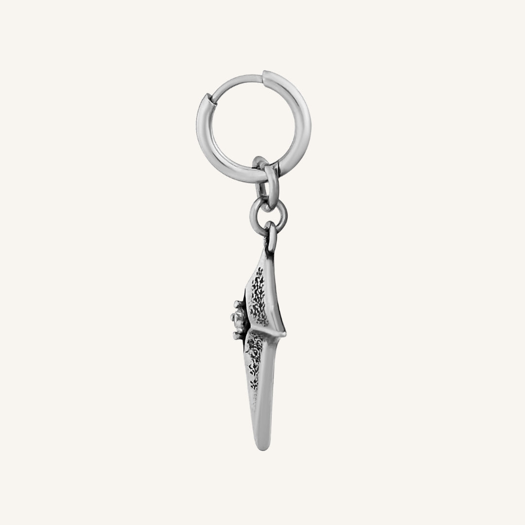 Nightshade Star Hoop Earring (Single)
