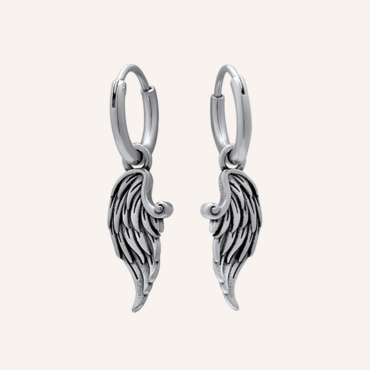 Noora Angel Wing Hoop Earrings