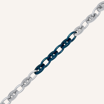 Oakie Her Chain Bracelet - Silver Blue