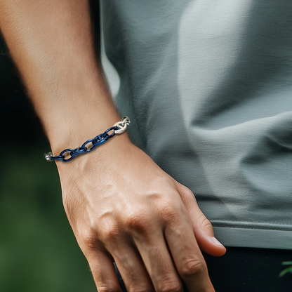 Oakie Her Chain Bracelet - Silver Blue