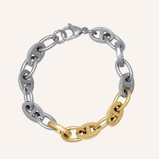Oakie Her Chain Bracelet - Silver Gold