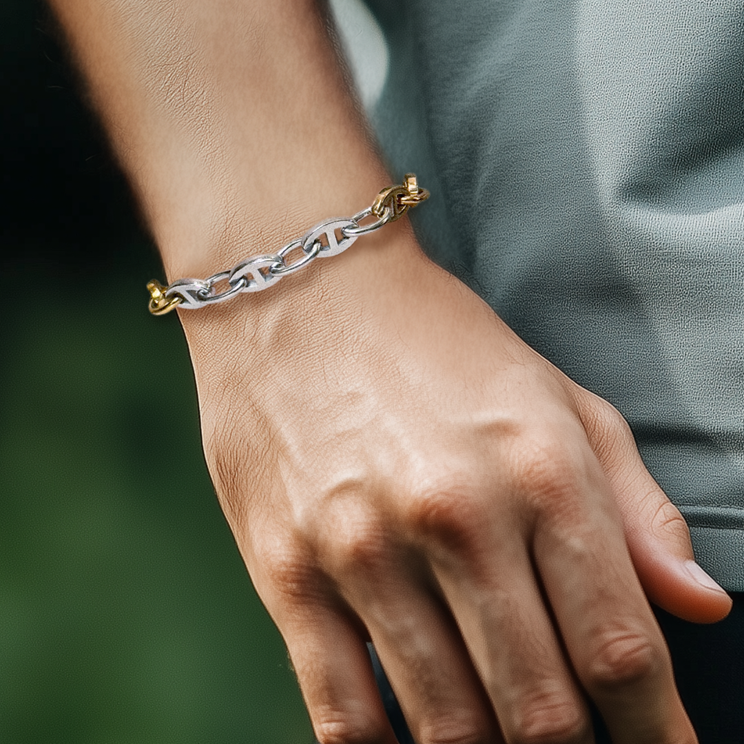 Oakie Her Chain Bracelet - Silver Gold