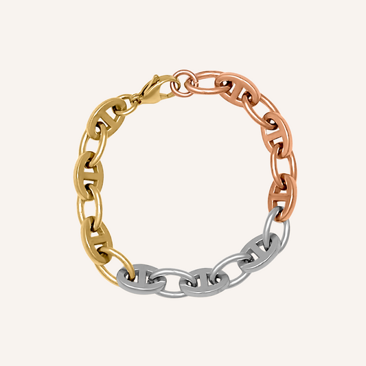 Oakie Her Chain Bracelet - Silver Gold Rose Gold