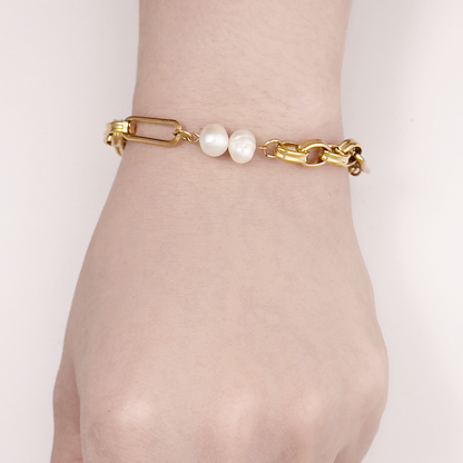 Olivian Green Love Hybrid Chain Bracelet