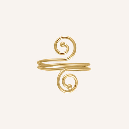 Olivine S Twist Ring - Gold