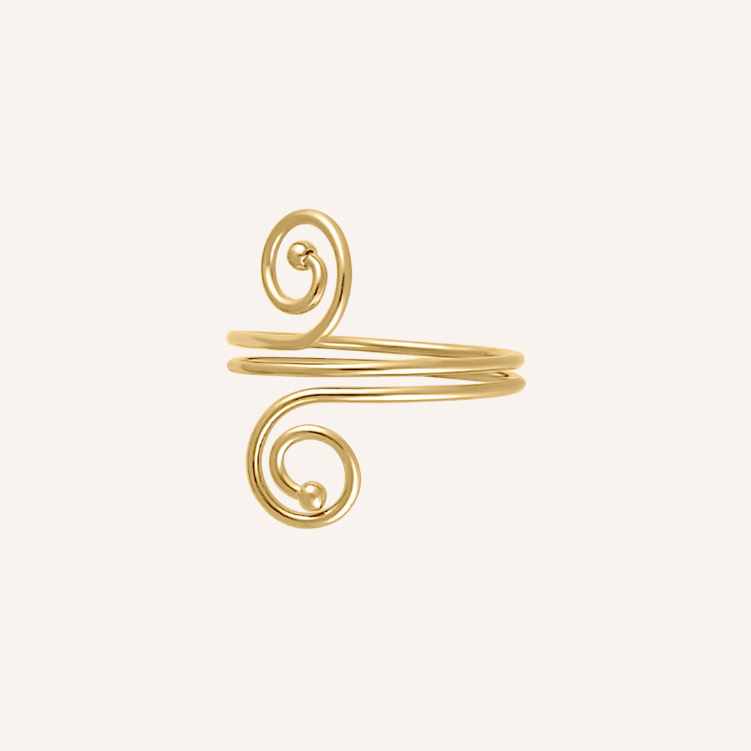 Olivine S Twist Ring - Gold