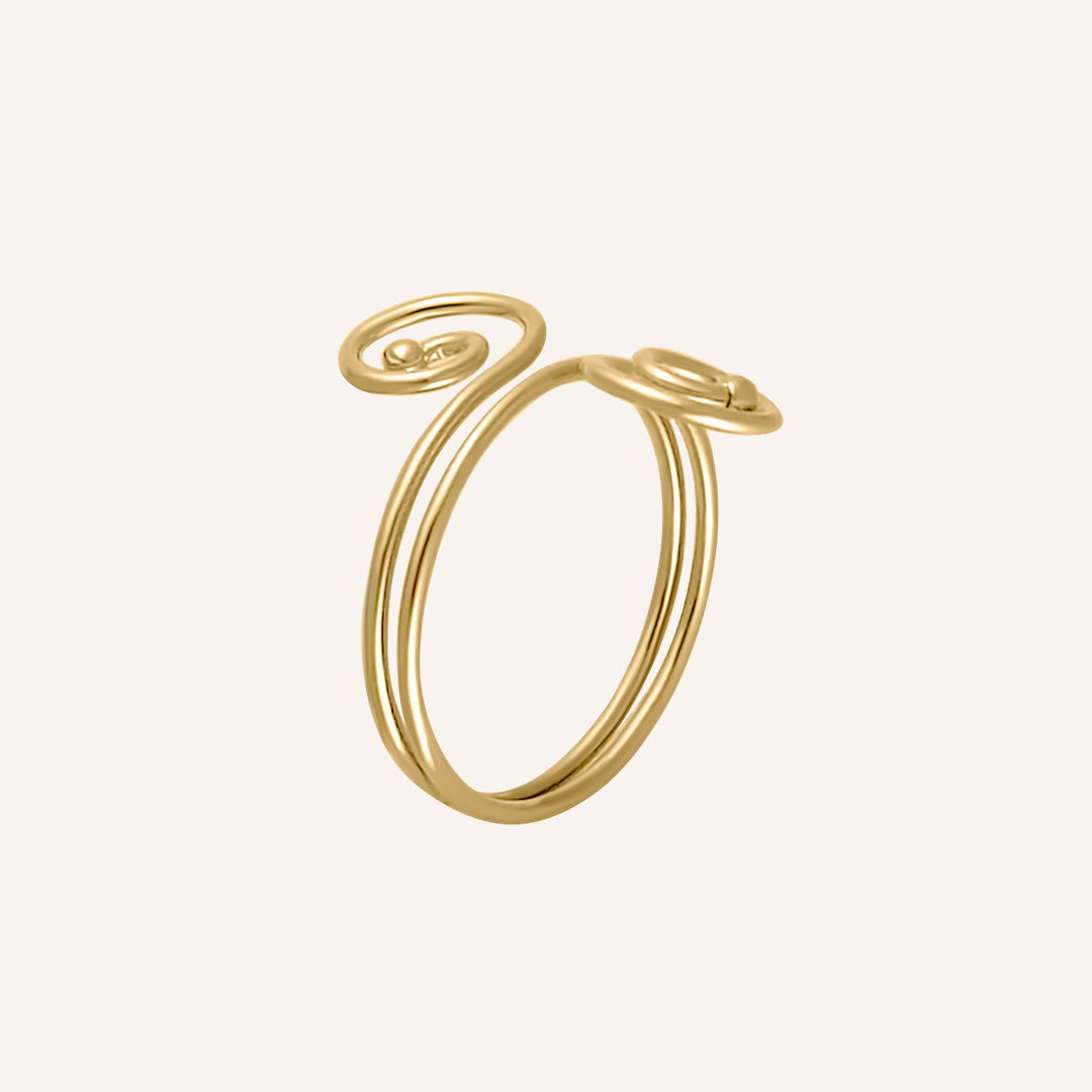 Olivine S Twist Ring - Gold
