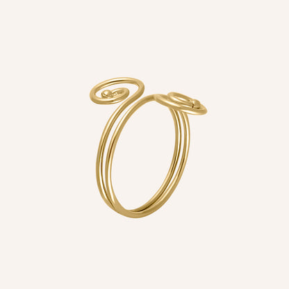 Olivine S Twist Ring - Gold