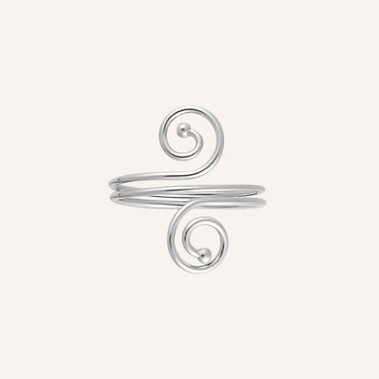 Olivine S Twist Ring - Silver