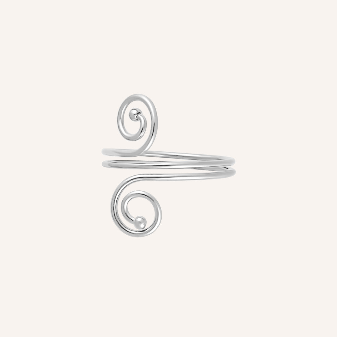 Olivine S Twist Ring - Silver