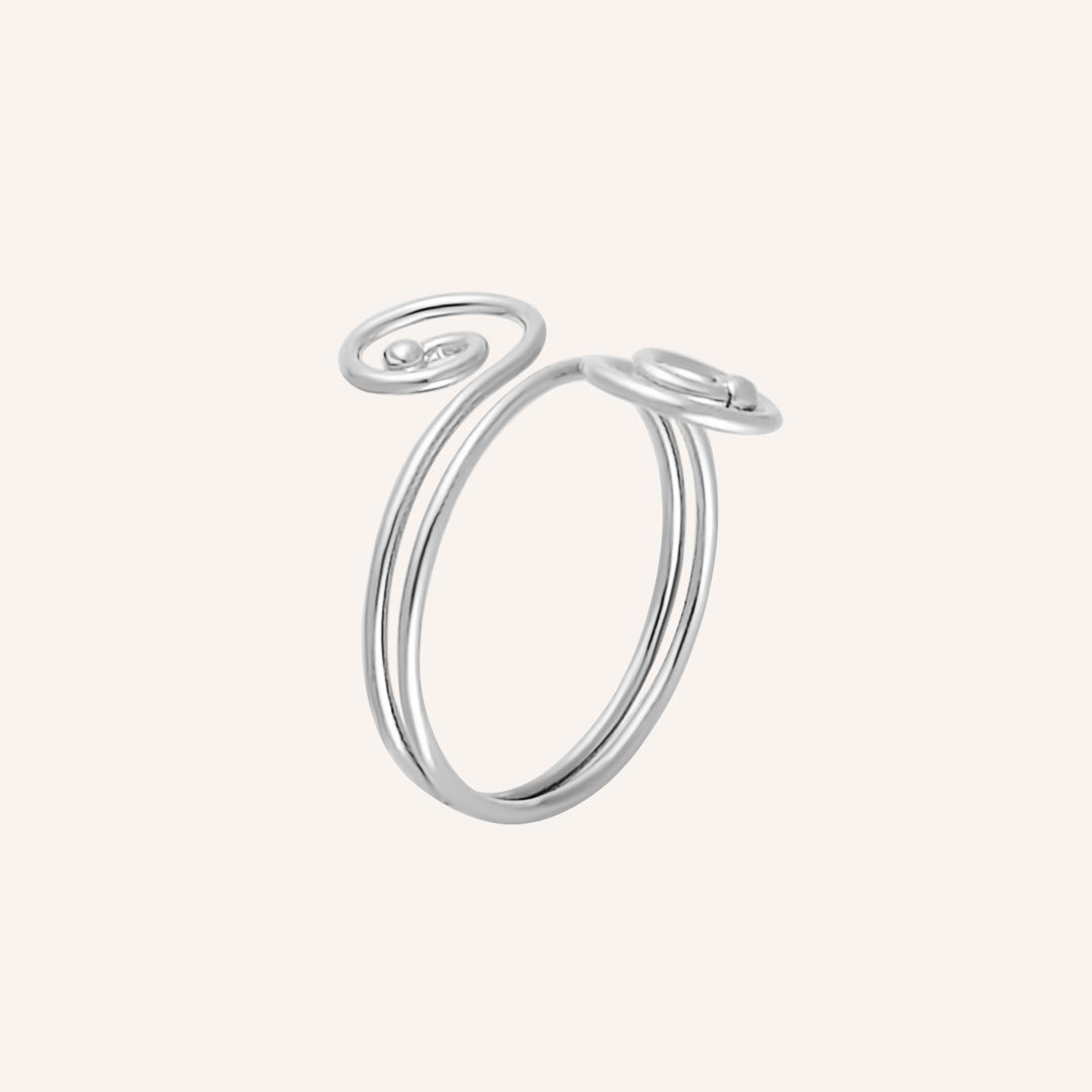 Olivine S Twist Ring - Silver