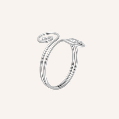 Olivine S Twist Ring - Silver