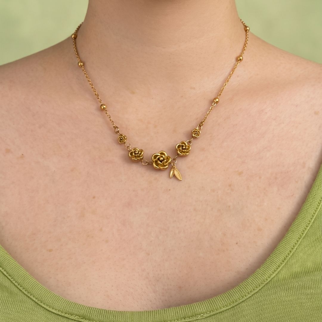 Oracle Rose Necklace (Gold)