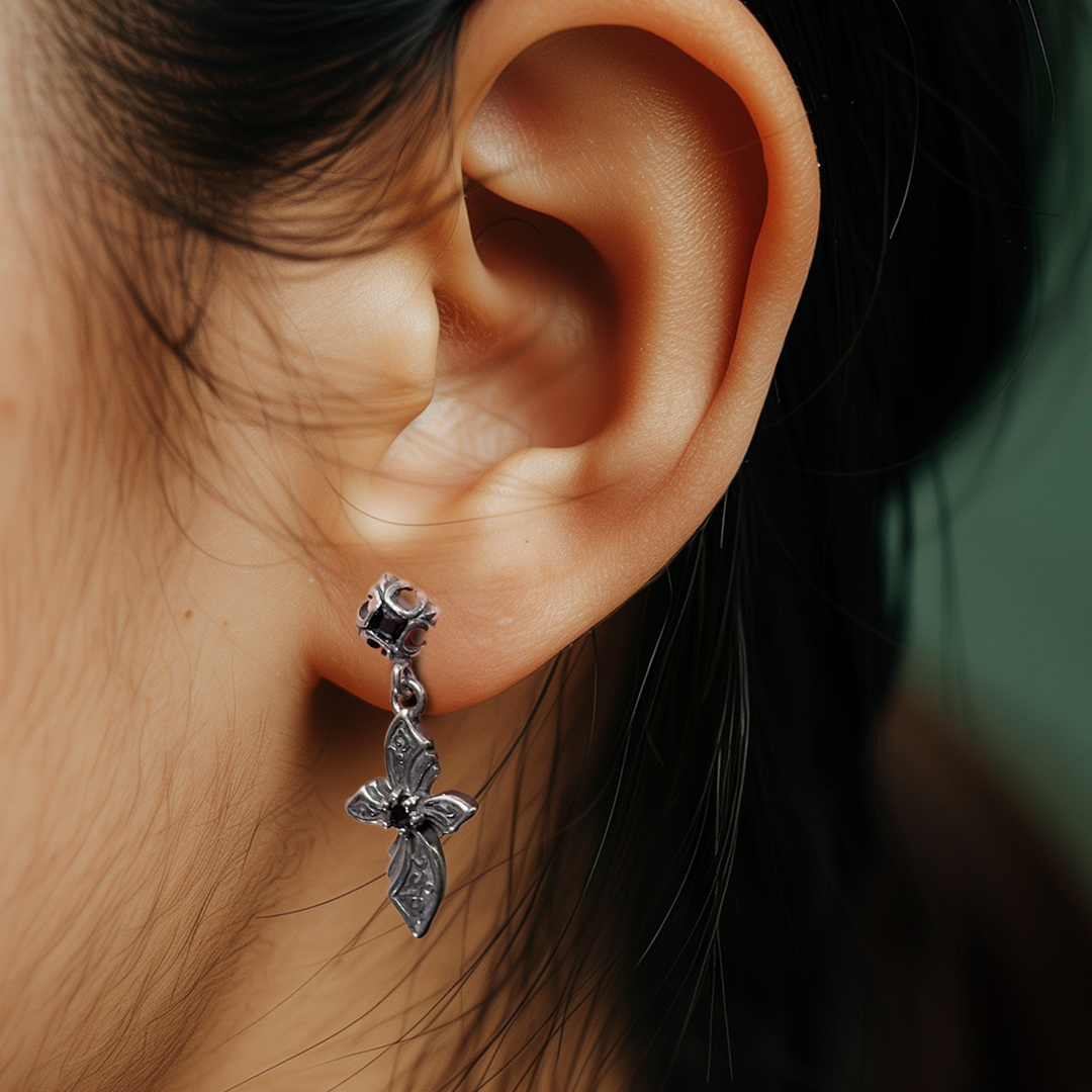 Orien Cross Drop Earrings