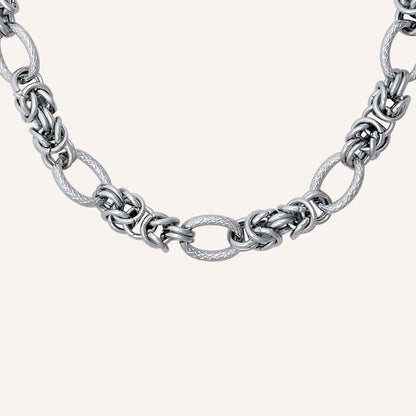 Orion Texture Chain Link Bracelet - Silver