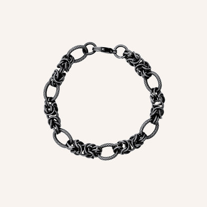 Orion Texture Chain Link Bracelet - Smoke