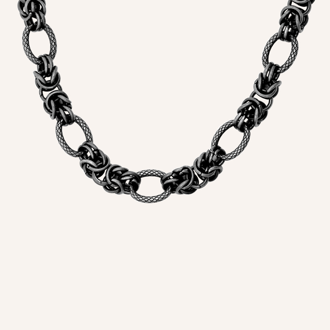 Orion Texture Chain Link Bracelet - Smoke