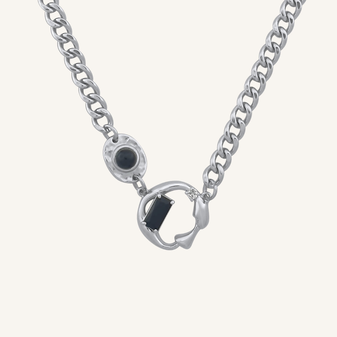 Penumbra Black Onyx Hybrid Necklace